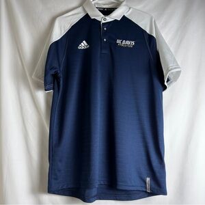 NCAA Adidas UC Davis Athletic Team Issue Lightweight Athletic Polo Men's Medium
